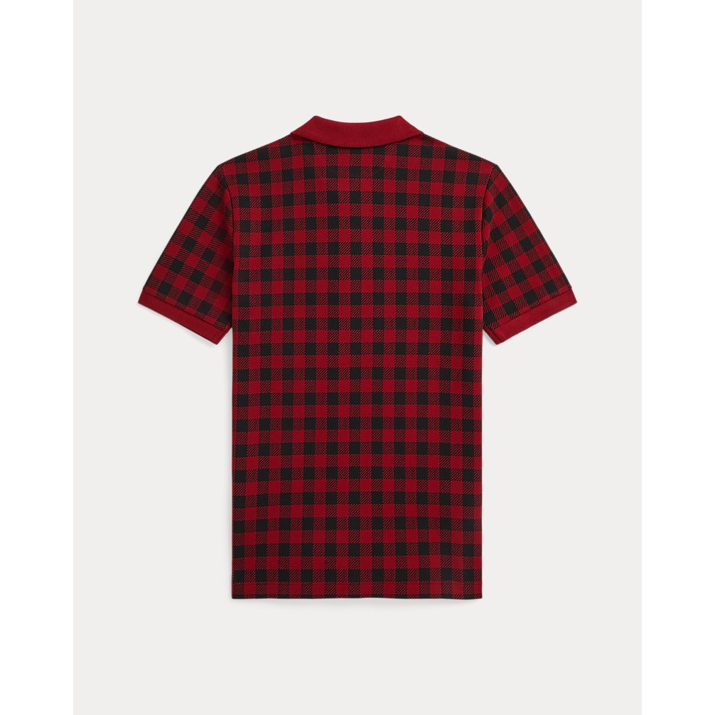 'Buffalo Check Cotton Mesh Polo Shirt' pour Garçons
