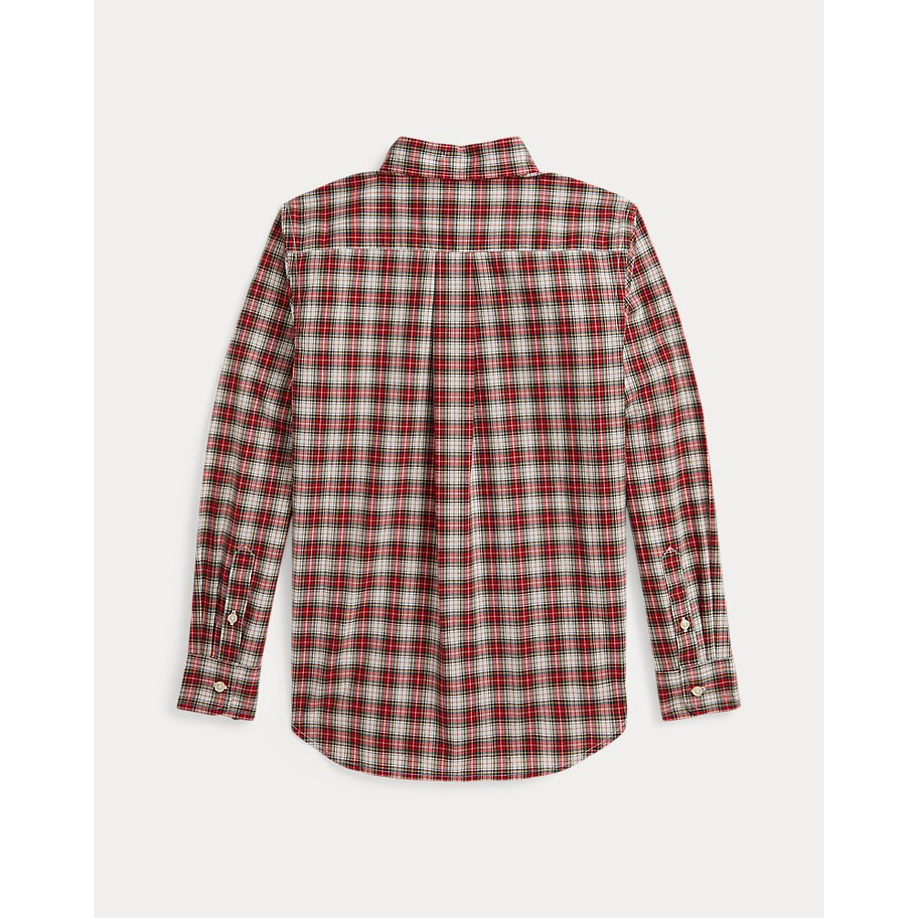 'Plaid Cotton Poplin Shirt' pour Garçons