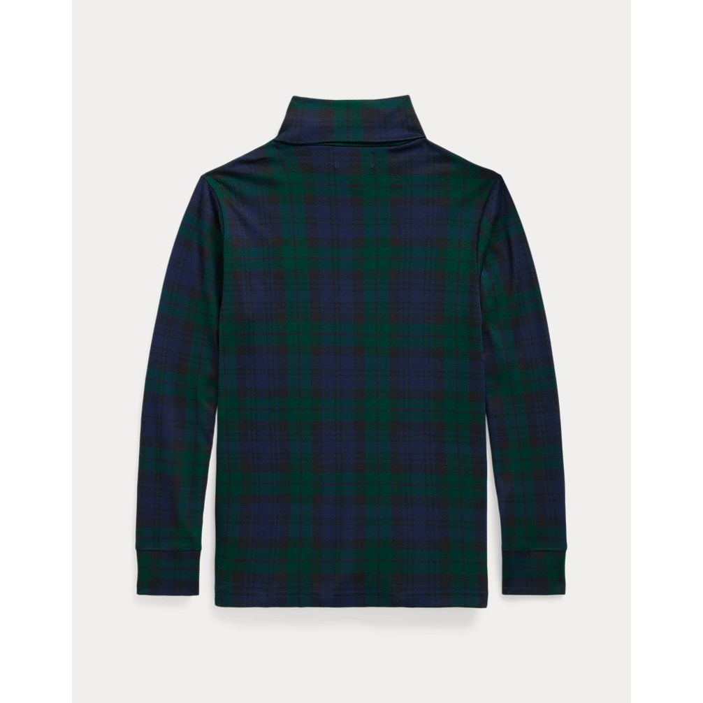 'Plaid Cotton Interlock Turtleneck' pour Garçons