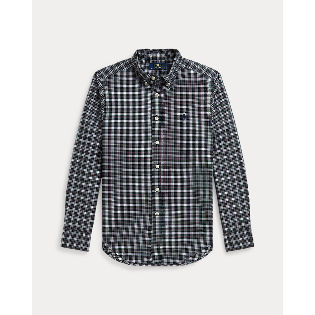 'Plaid Cotton Poplin Shirt' pour Garçons