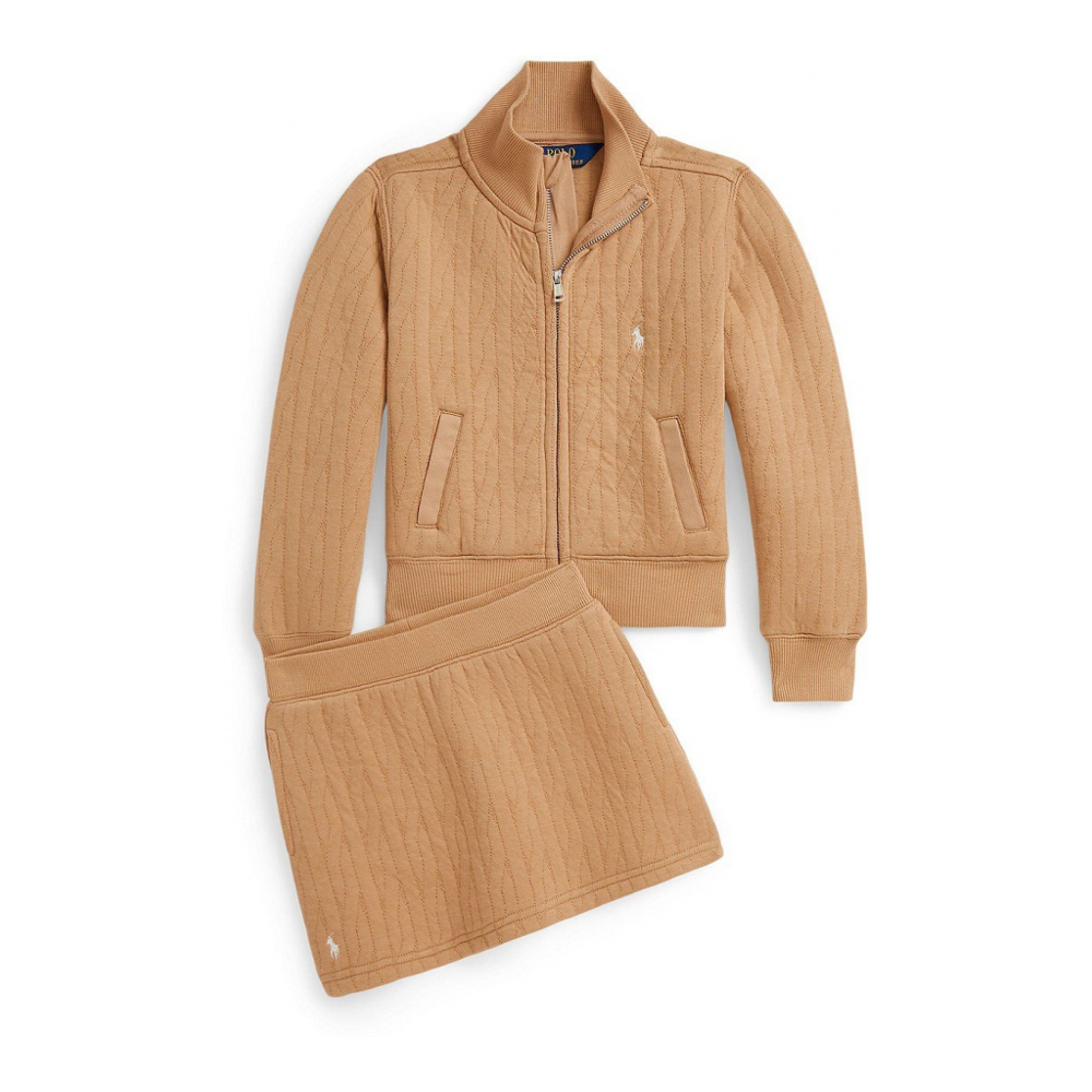 'Girls' 2T-6X Collar Quilted Jacket'