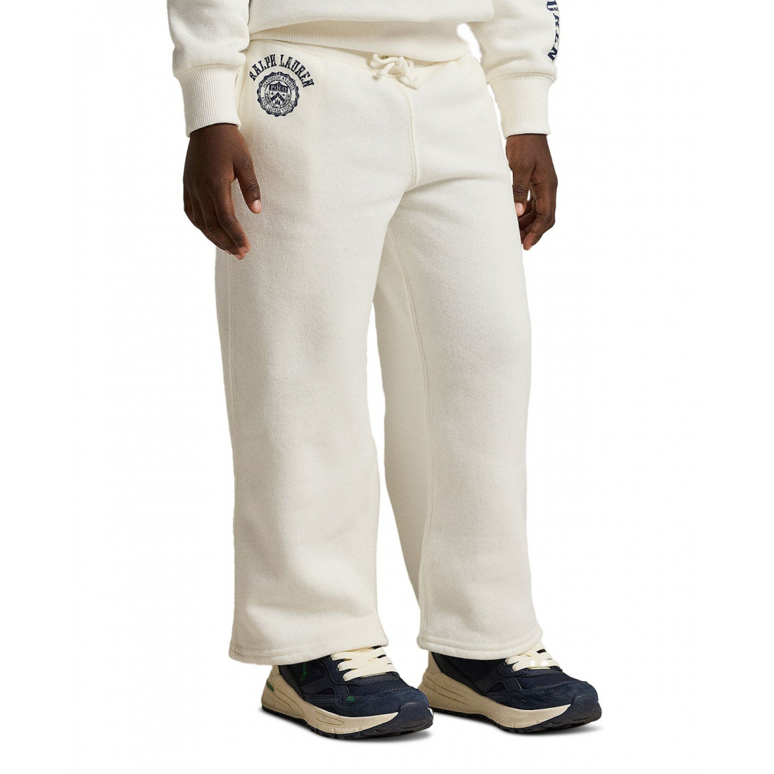 'Girls' 2T-6X Logo Crest Wide-Leg Pants'