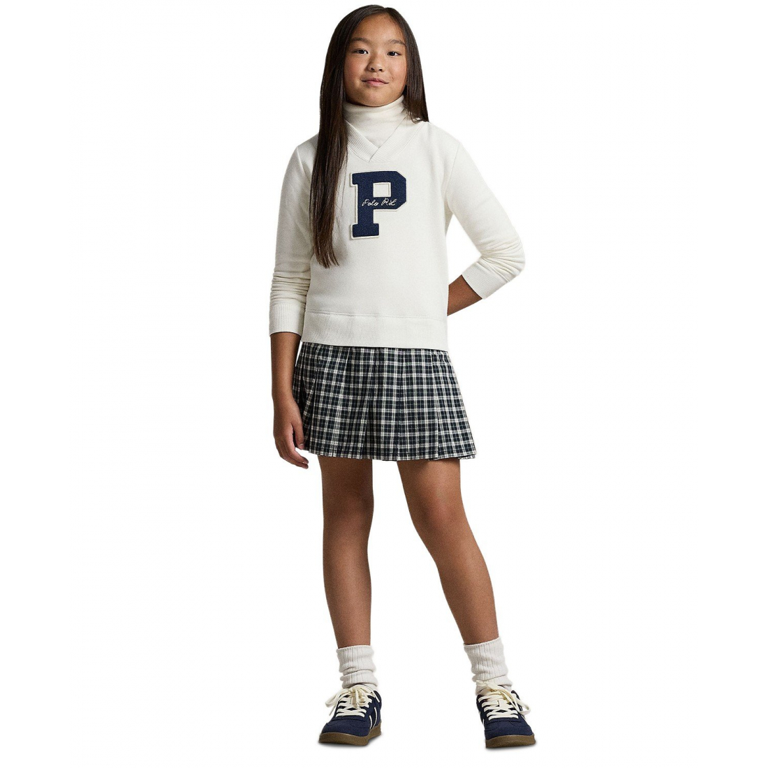 'Girls' 7-16 Letterman Sweatshirt Dress'