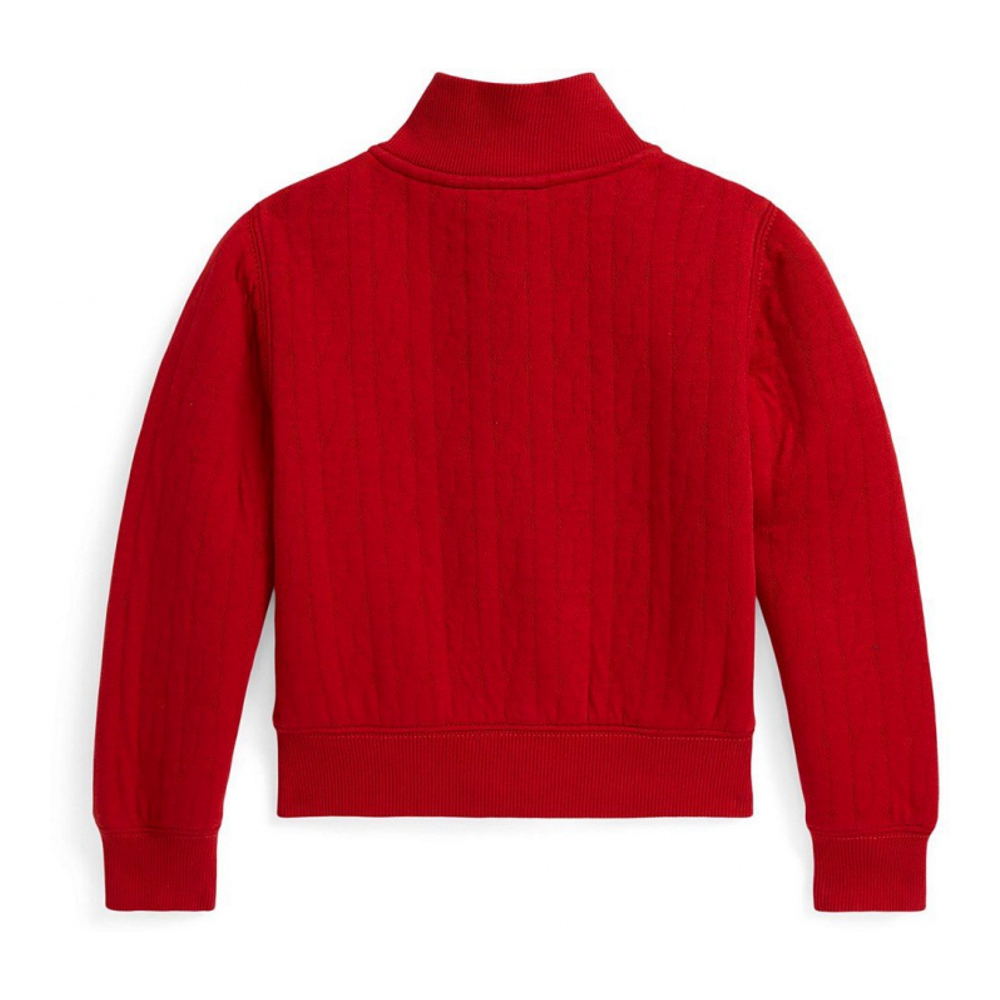 'Girls' 2T-6X Quilted Cable-Motif Jacket'