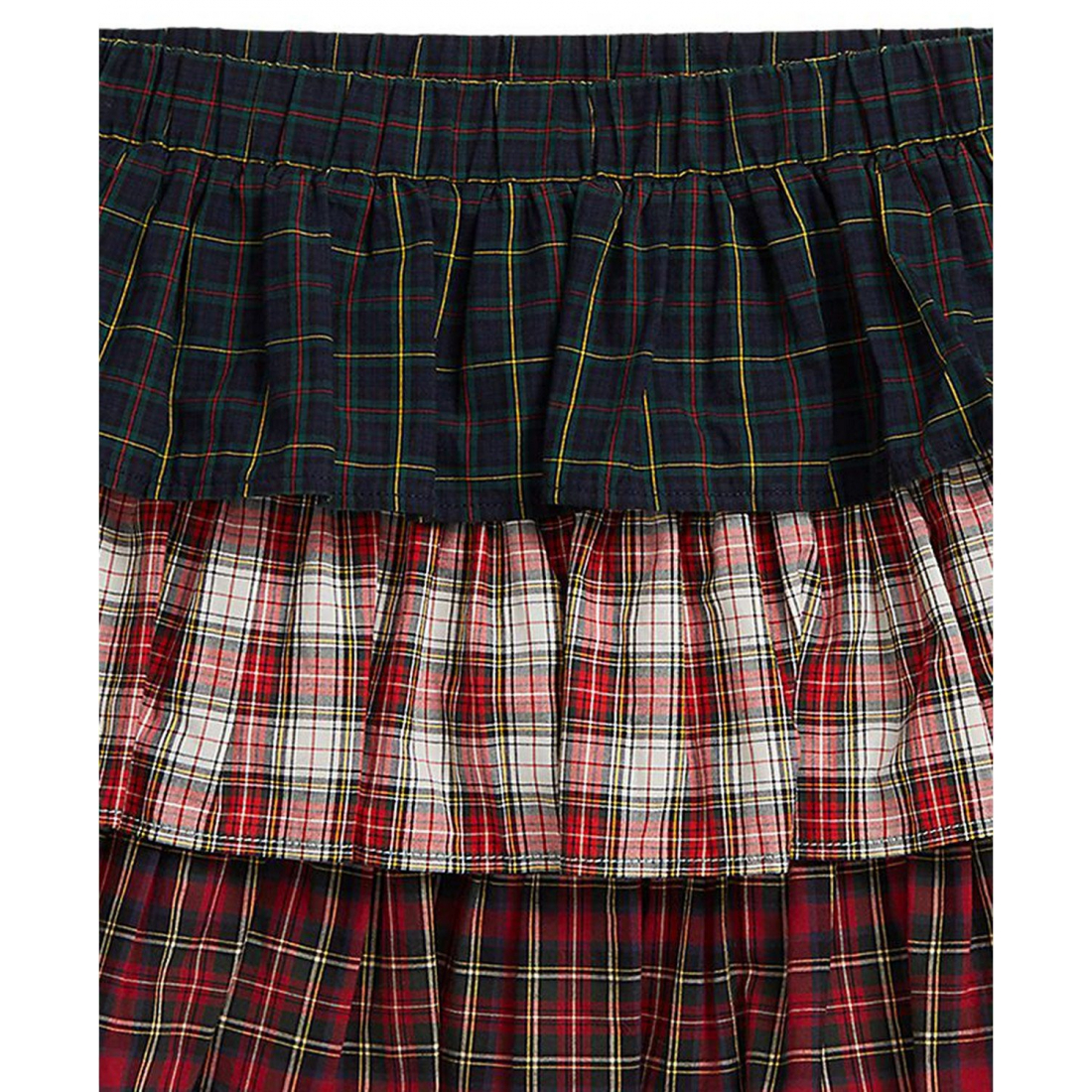 'Girls' 2T-6X Plaid Tiered Skirt'