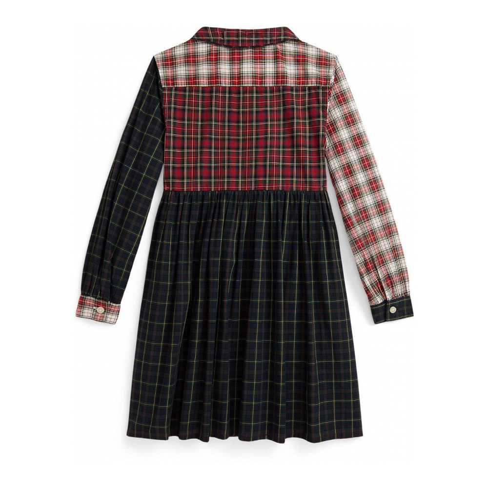 'Girls' 2T-6X Plaid Poplin Shirtdress'