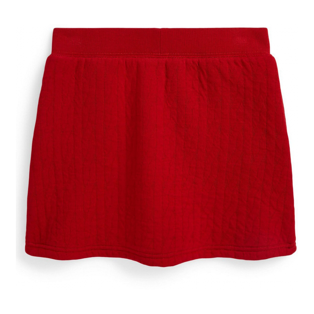 'Girls' 7-16 Quilted Cable-Motif Skirt'