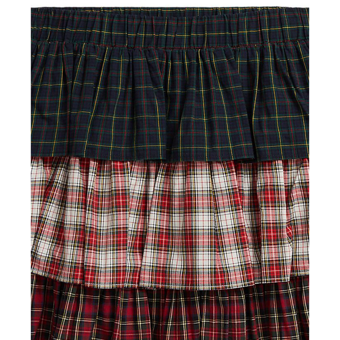 'Girls' 7-16 Plaid Tiered Poplin Skirt'