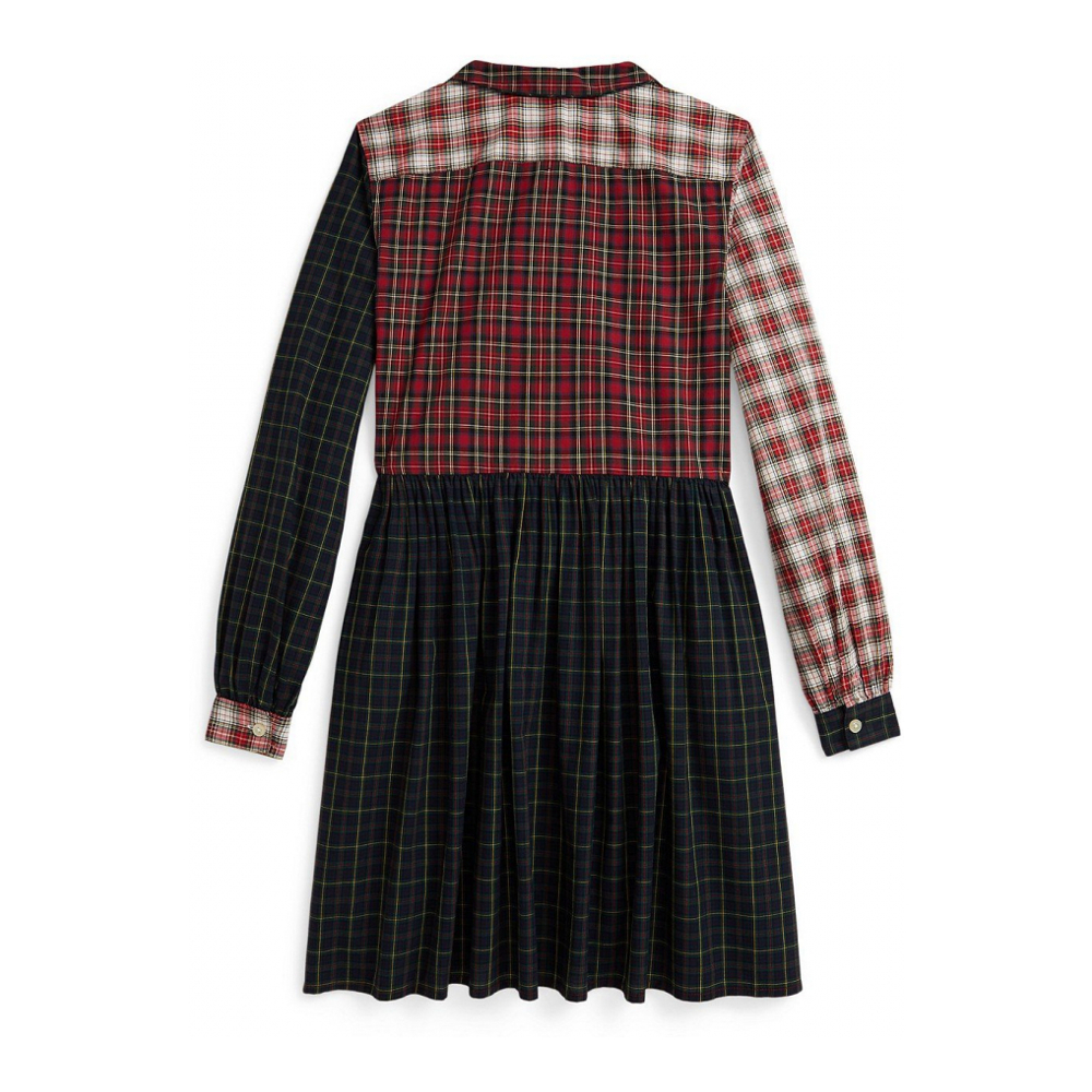 'Girls' 7-16 Long-Sleeve Plaid Shirt Dress'
