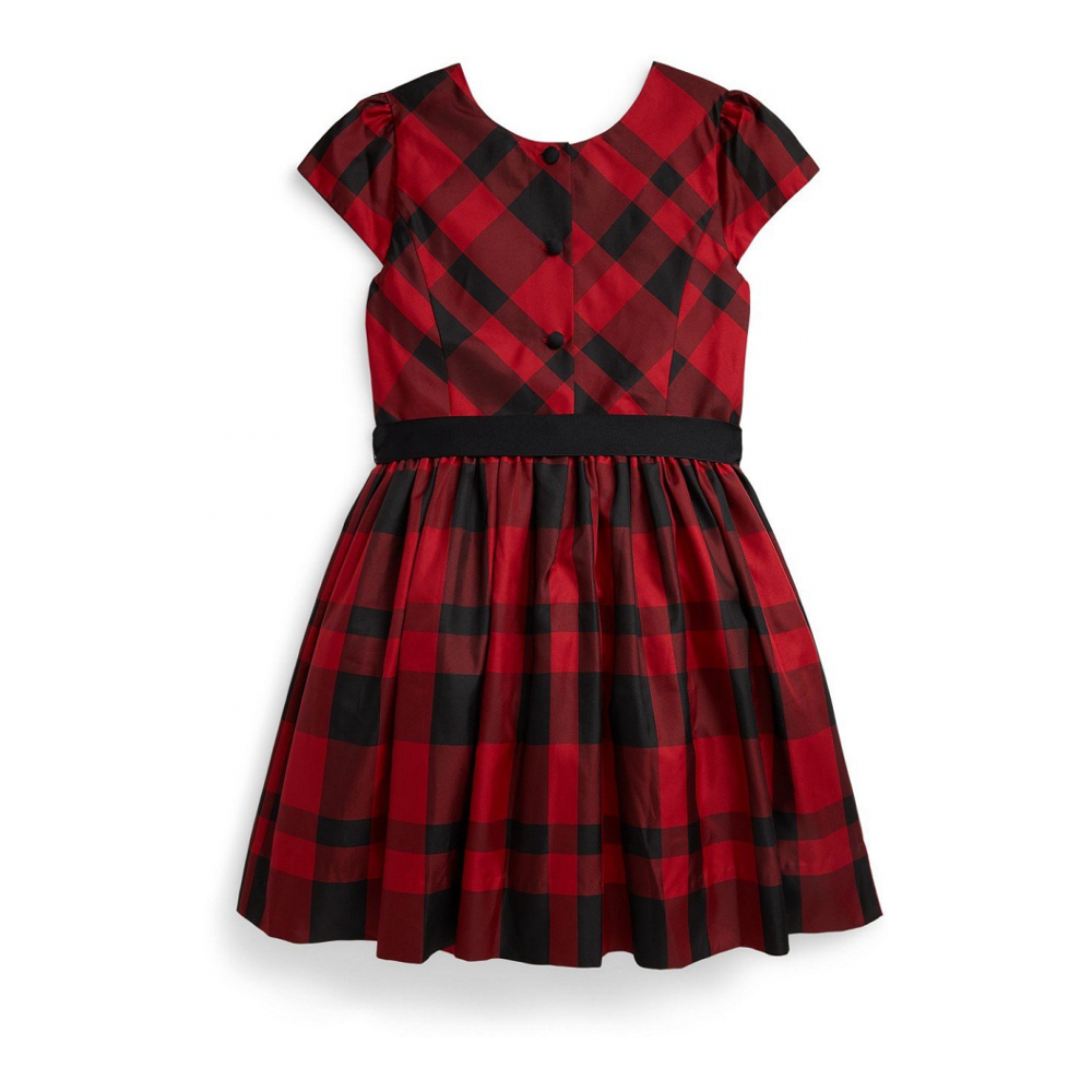 'Girls' 7-16 Short-Sleeve Plaid Taffeta Dress'