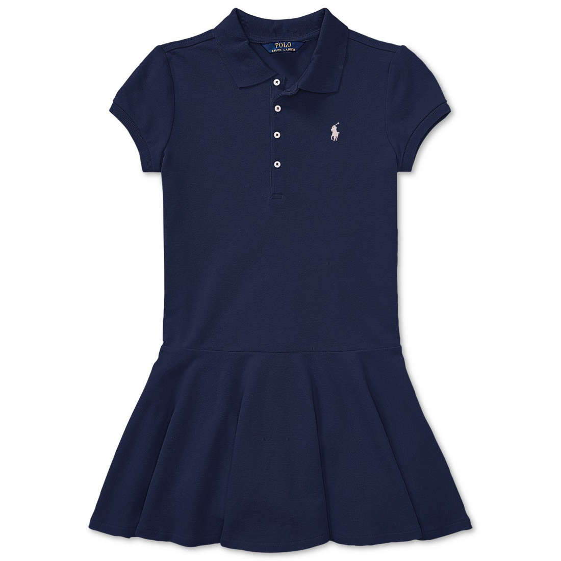 'Girls 7-16 Cotton Mesh Short-Sleeve Polo Dress'