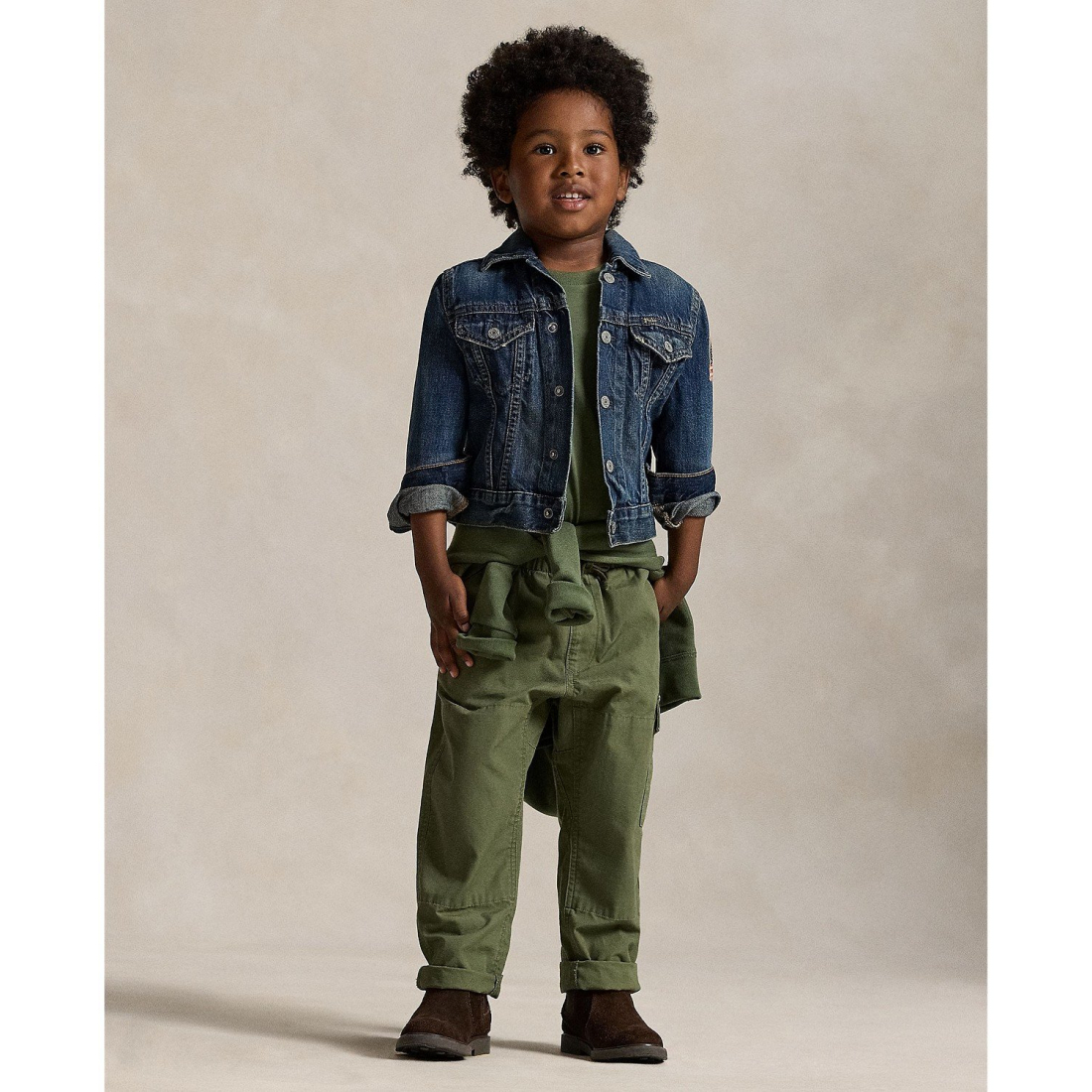 'Cotton Jersey Crewneck T-Shirt' pour Garçons