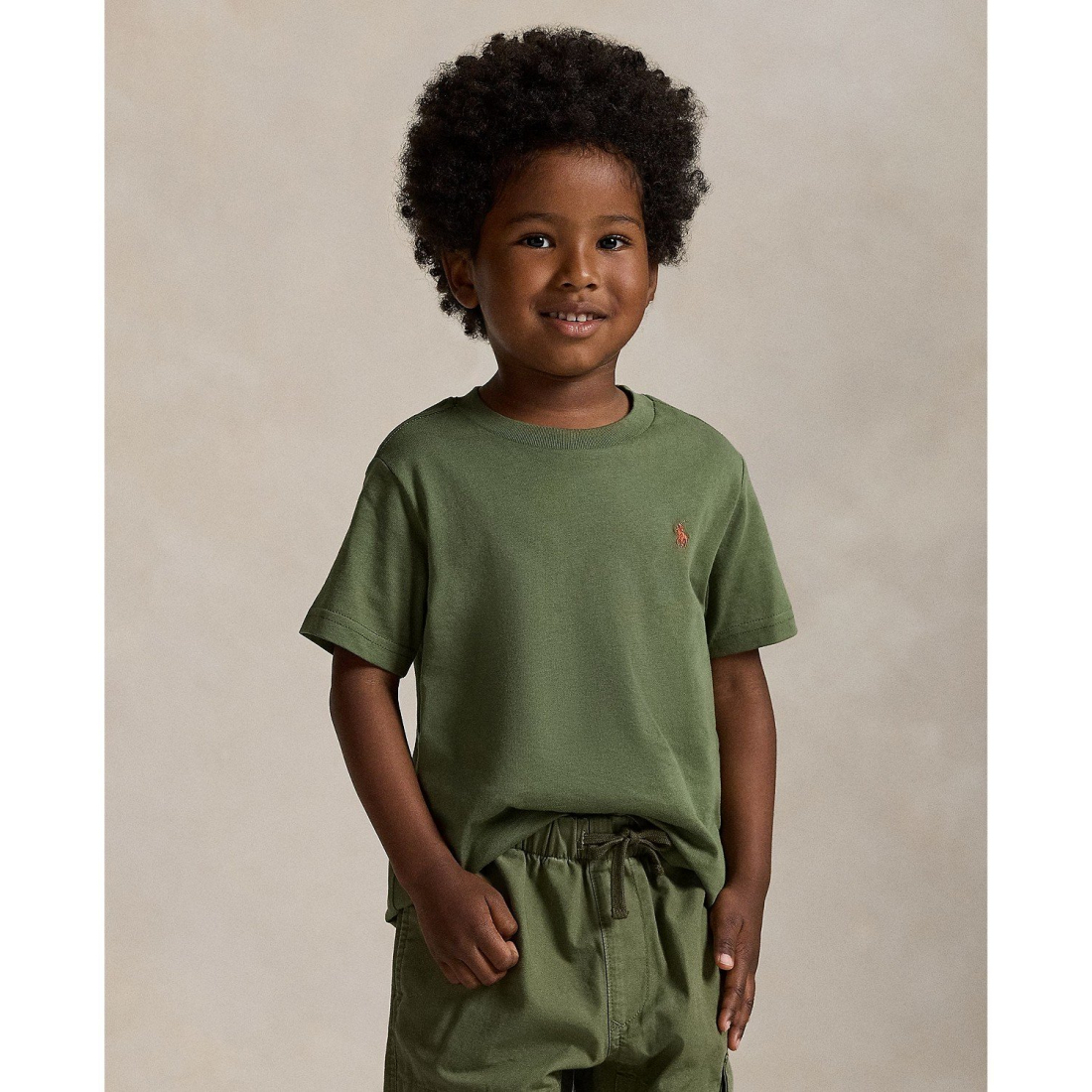 'Cotton Jersey Crewneck T-Shirt' pour Garçons