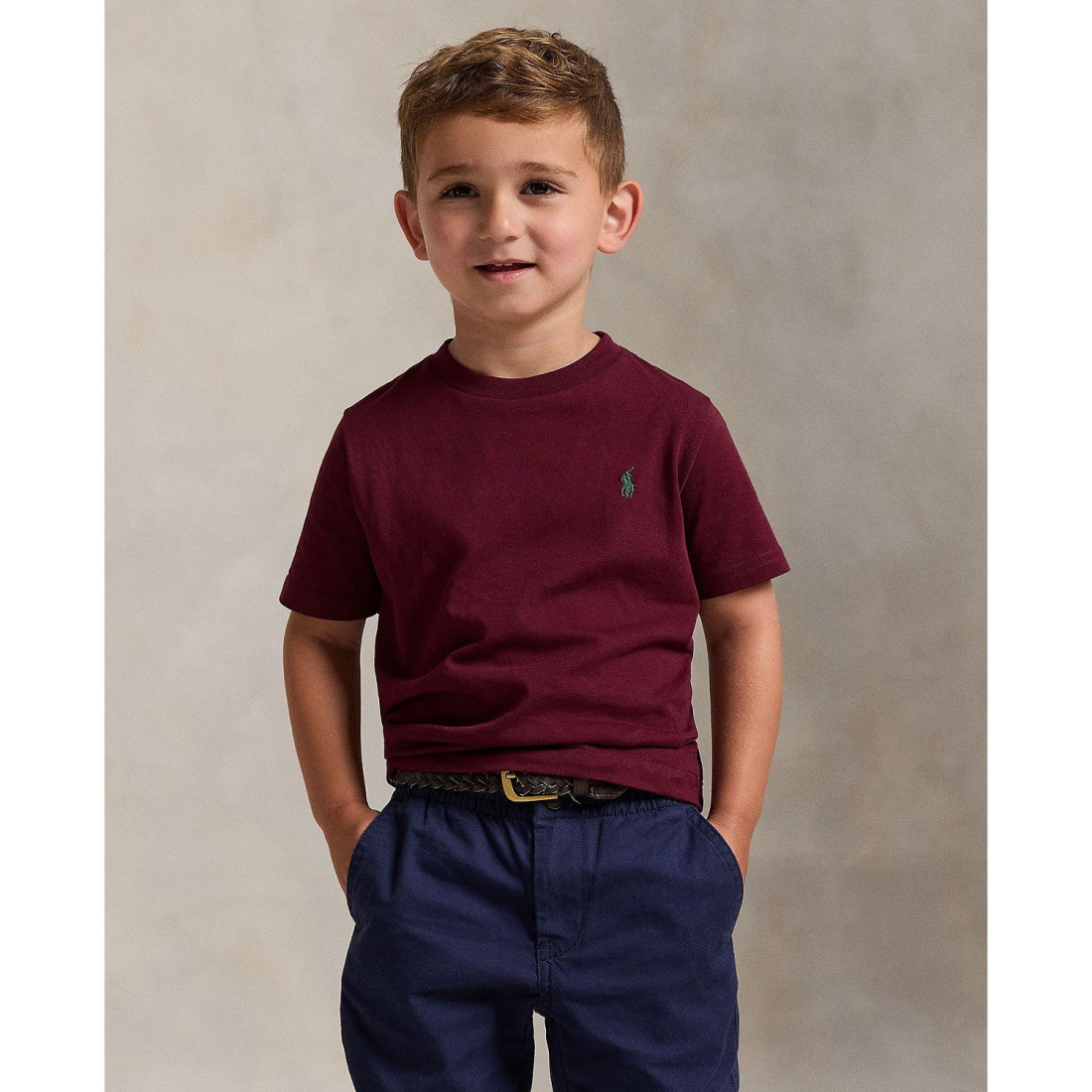 'Cotton Jersey Crewneck T-Shirt' pour Garçons