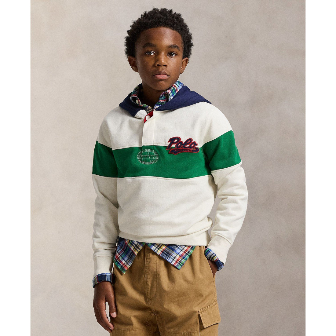 'Logo Fleece Rugby Hoodie' pour Garçons