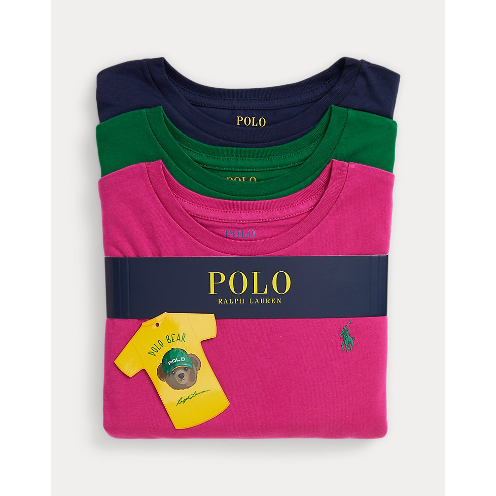 'Cotton Jersey Long-Sleeve Tee 3-Pack' pour Filles