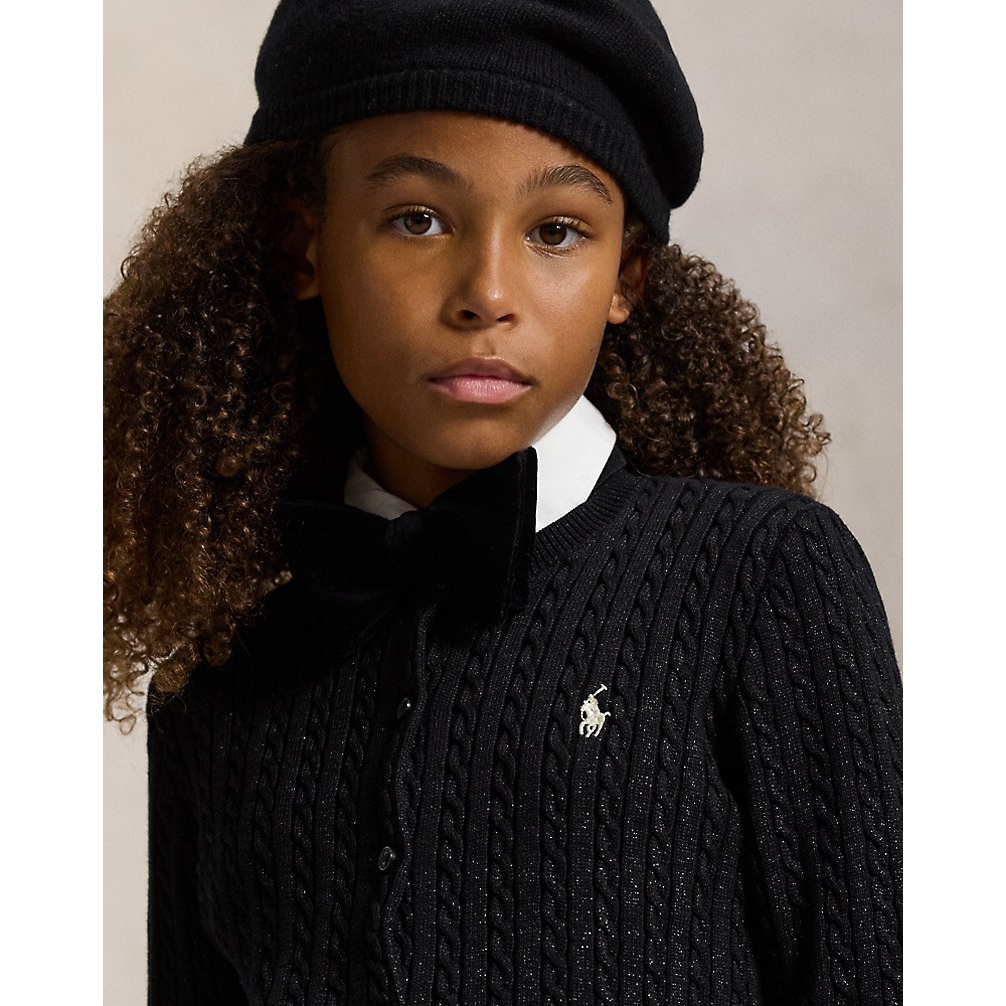 'Metallic Mini-Cable Cardigan' pour Filles