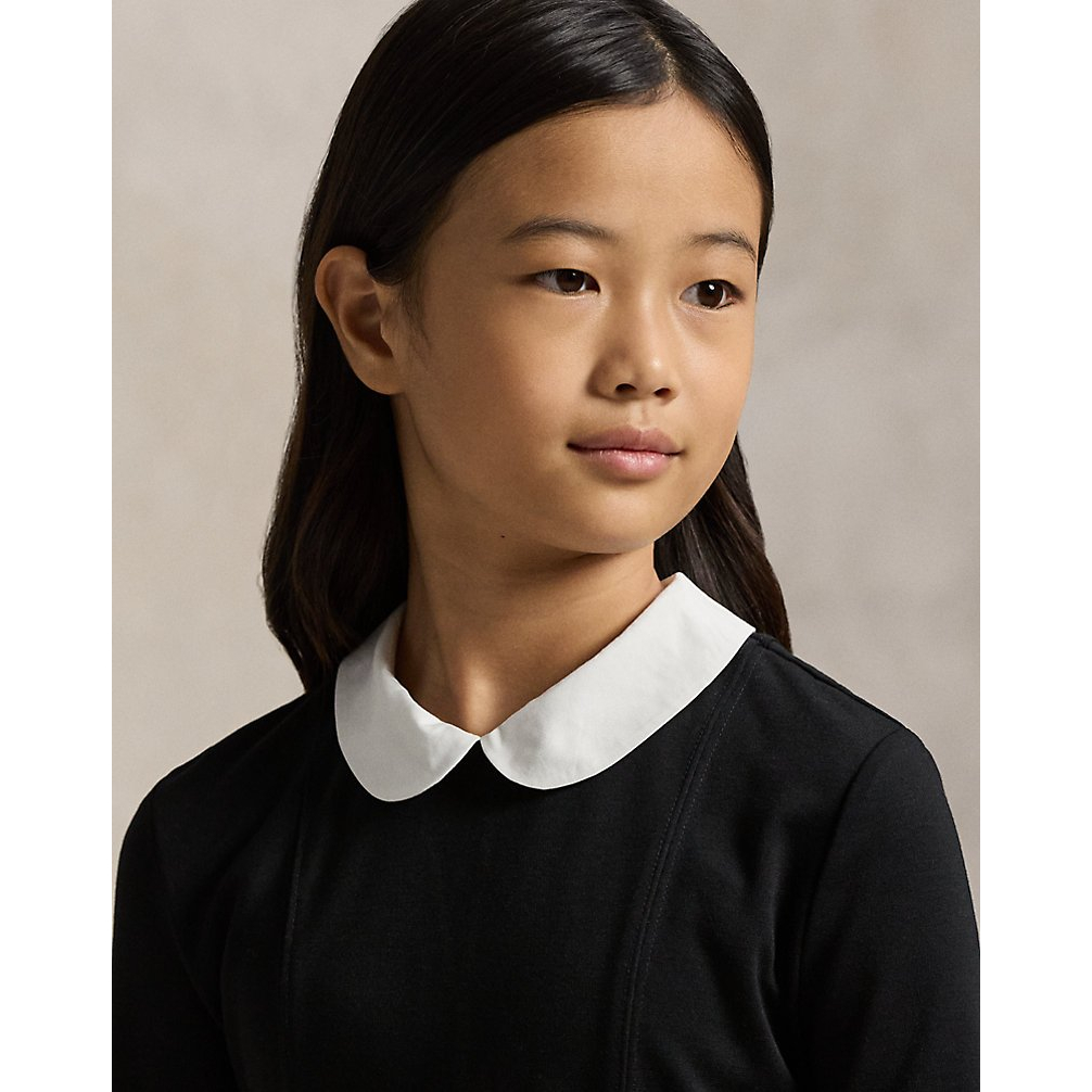 'Contrast-Collar Ponte Dress' pour Filles