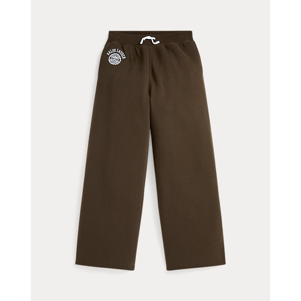 'Logo Crest Fleece Wide-Leg Pant' pour Filles