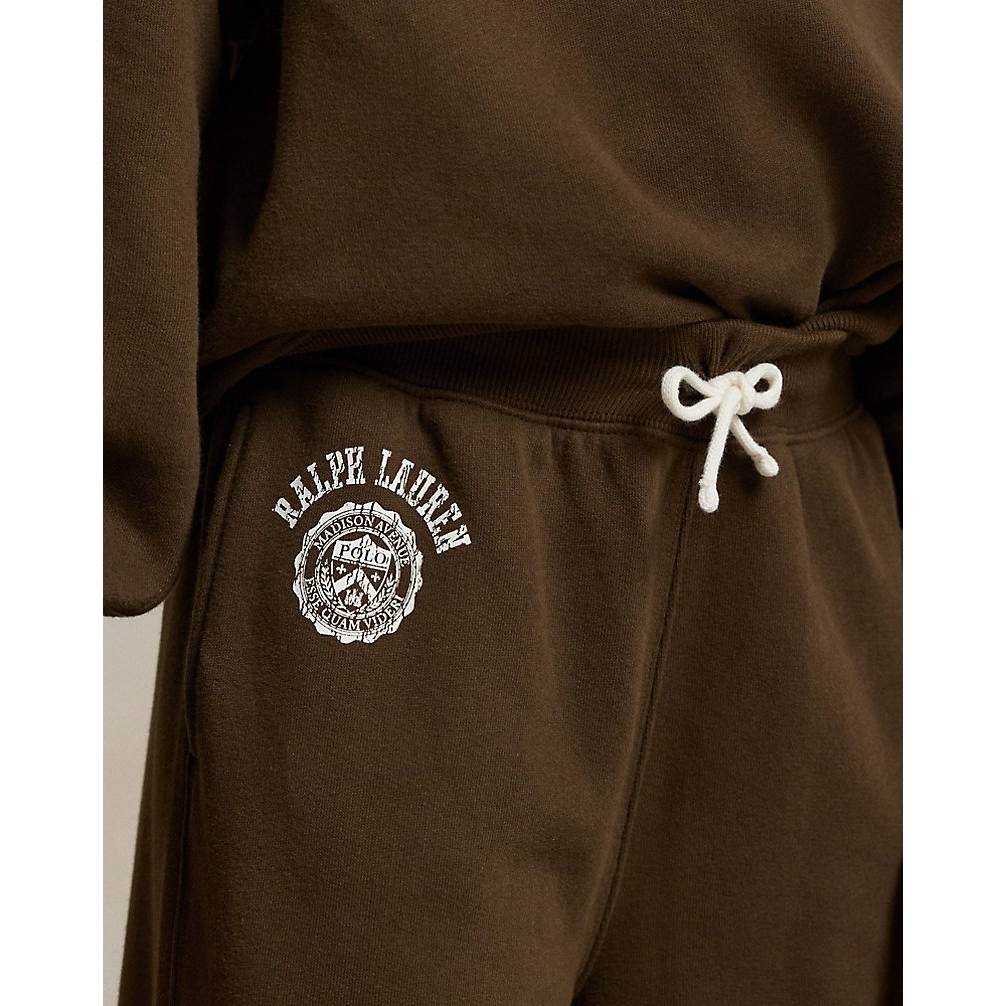 'Logo Crest Fleece Wide-Leg Pant' pour Filles