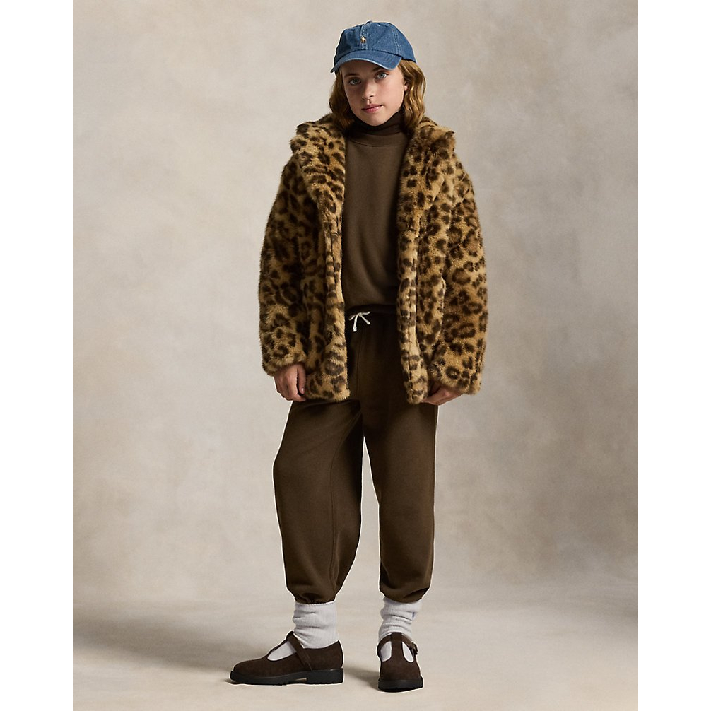 'Logo Crest Fleece Wide-Leg Pant' pour Filles