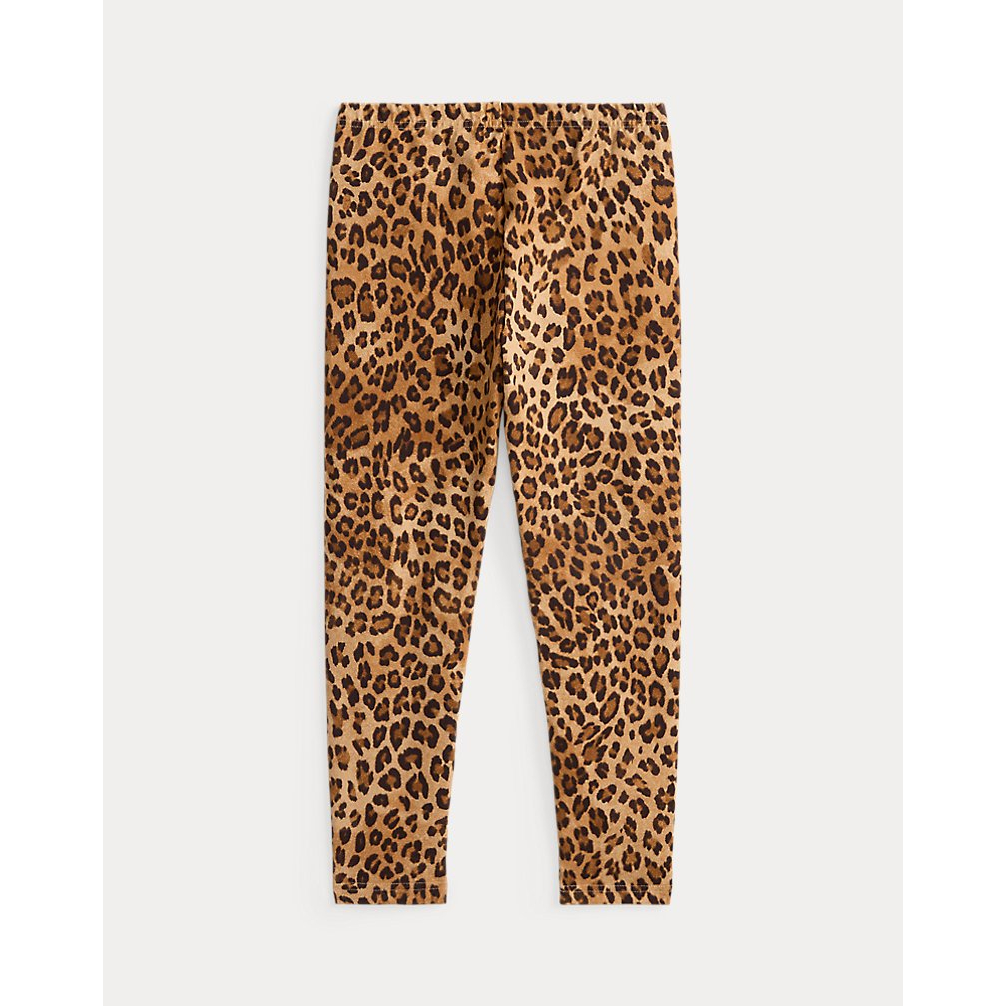 'Leopard-Print Stretch Jersey Legging' pour Filles