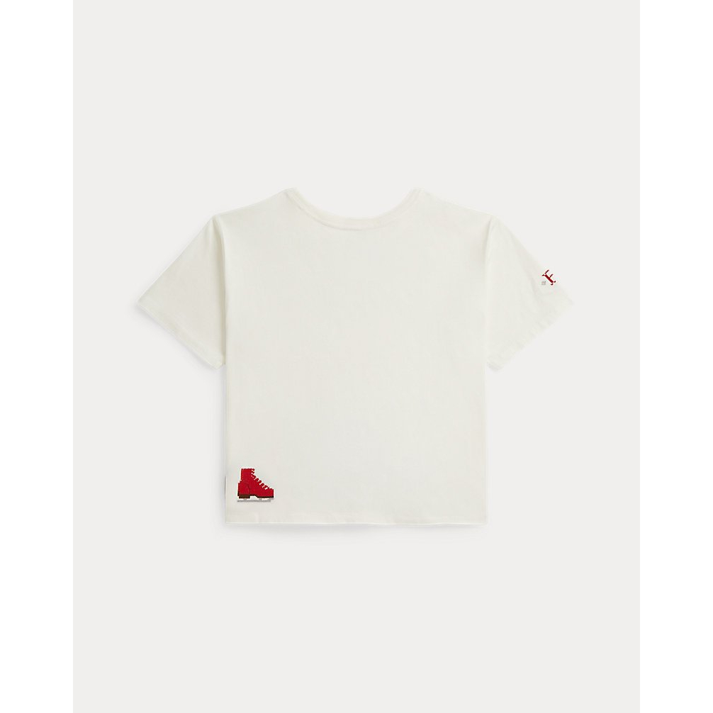 'Logo Cotton Jersey Boxy Tee' pour Filles