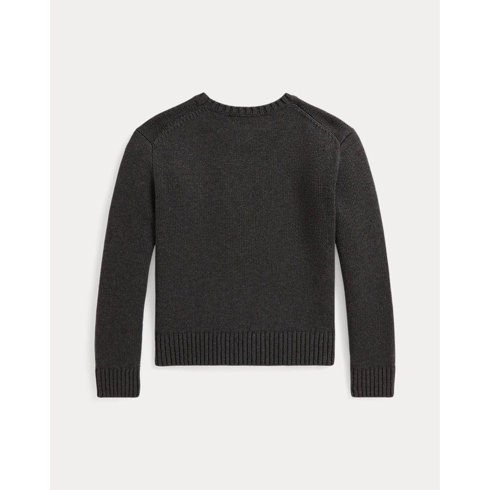 'Logo Crest Cotton Sweater' pour Filles