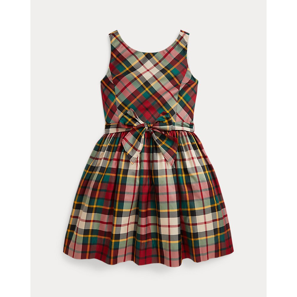 Girl's 'Plaid Taffeta Dress'