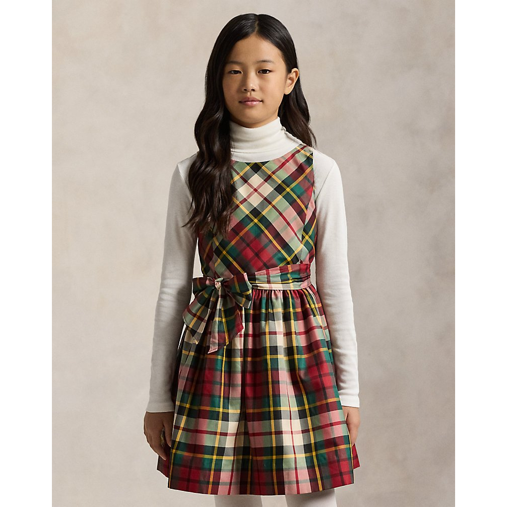 Girl's 'Plaid Taffeta Dress'