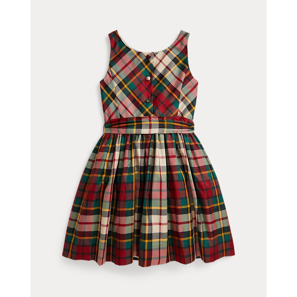 Girl's 'Plaid Taffeta Dress'