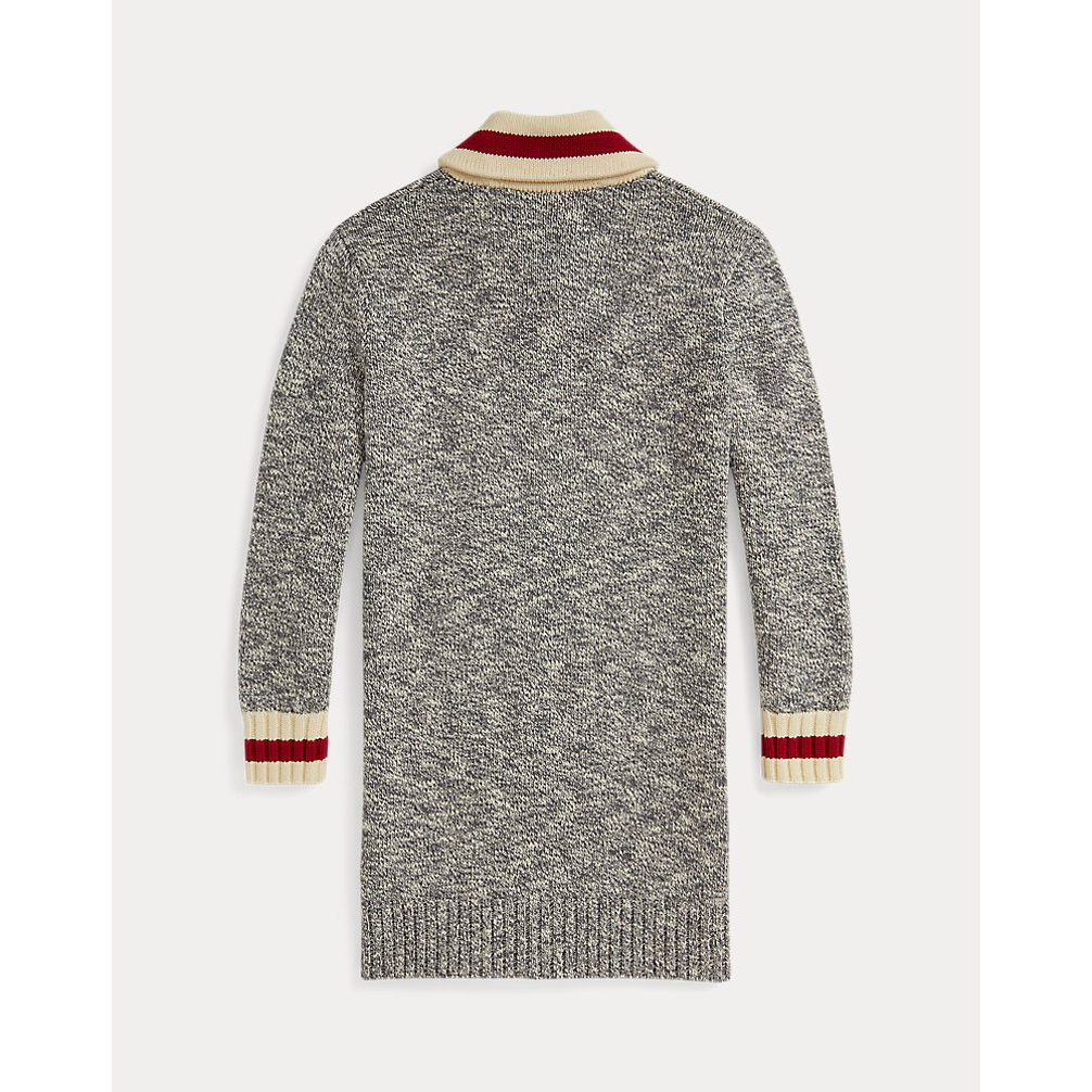 'Shawl-Collar Cotton Sweater Dress' pour Filles