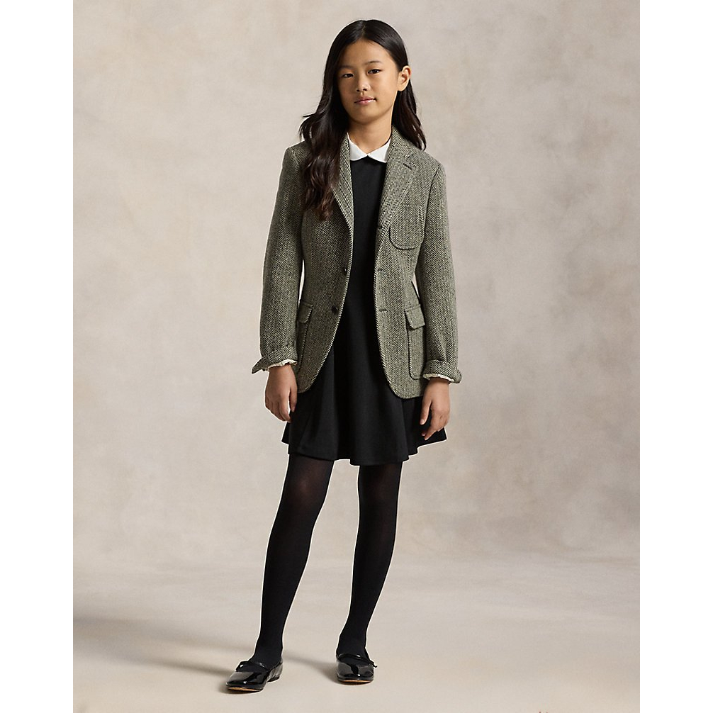 'Contrast-Collar Ponte Dress' pour Filles