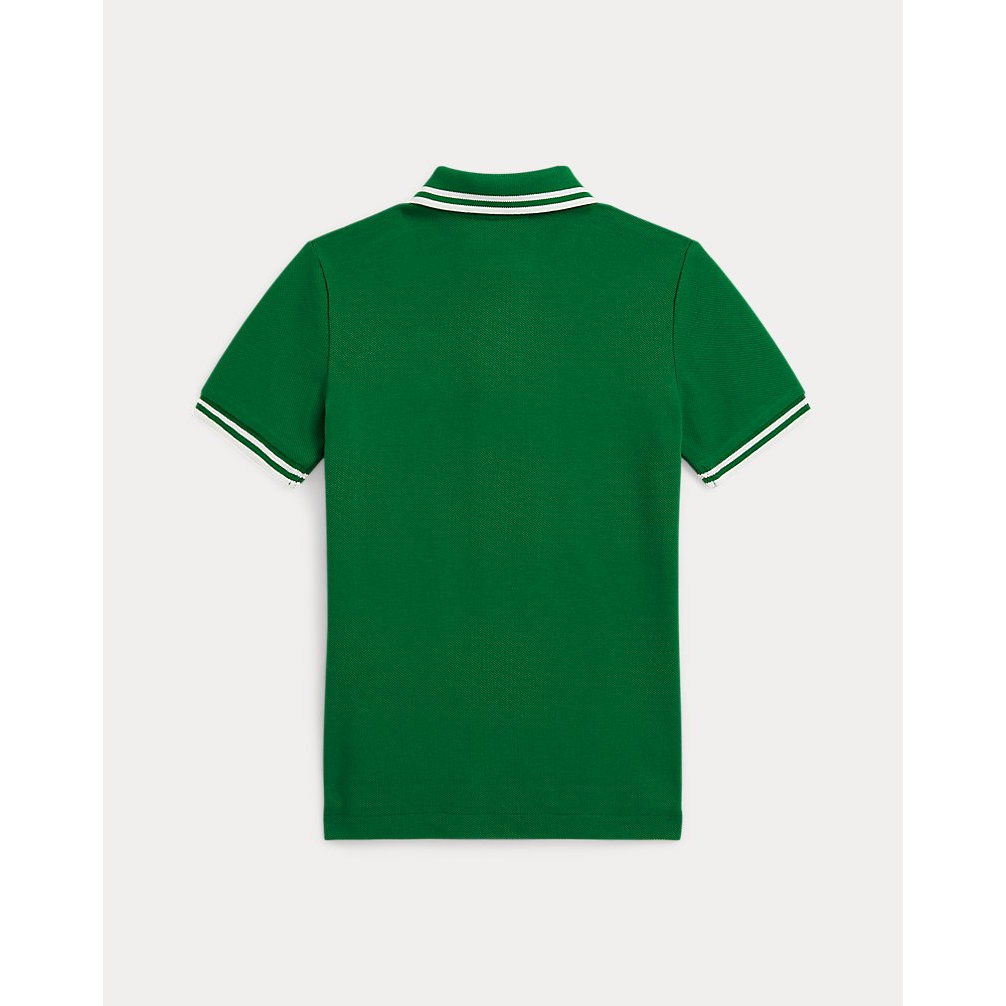 'Logo Cotton Mesh Polo Shirt' pour Garçons