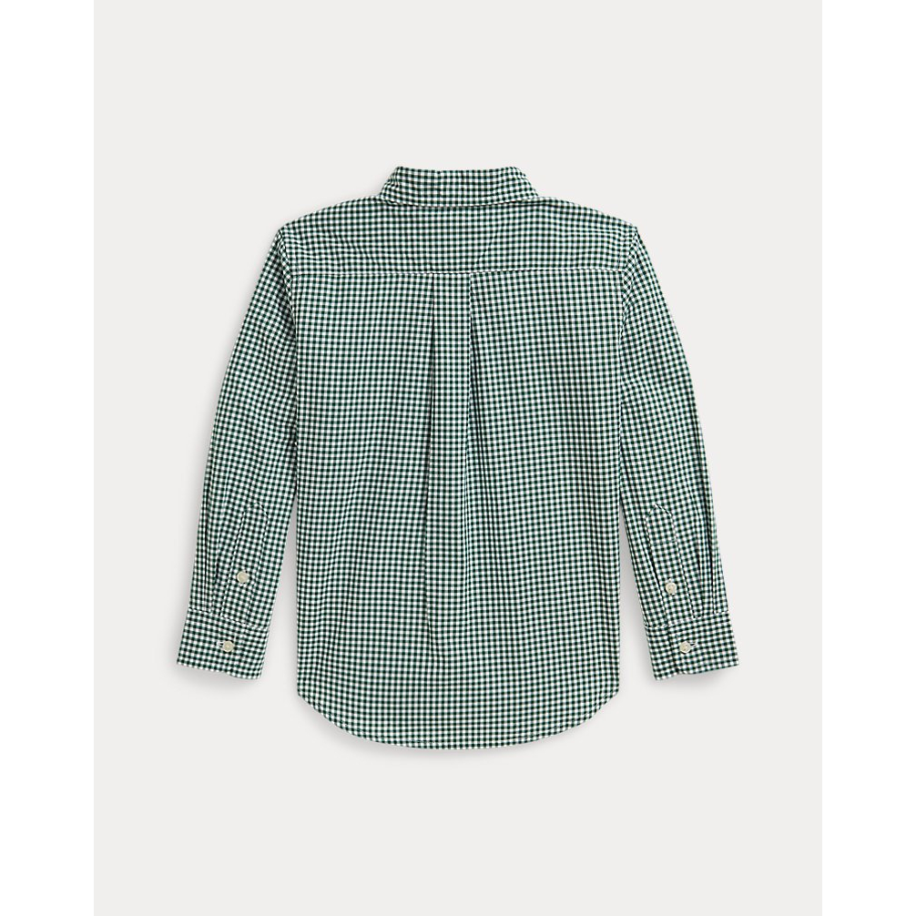 'Gingham Cotton Poplin Shirt' pour Garçons