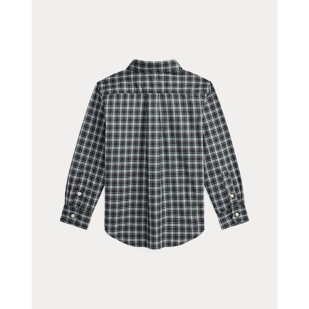 'Plaid Cotton Poplin Shirt' pour Garçons