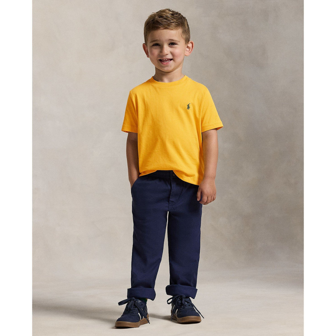 'Cotton Jersey Crewneck T-Shirt' pour Garçons