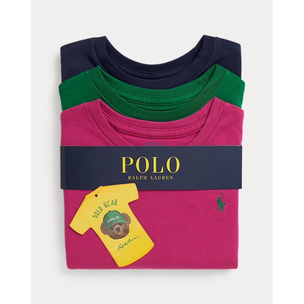 'Cotton Jersey Long-Sleeve Tee 3-Pack' pour Filles