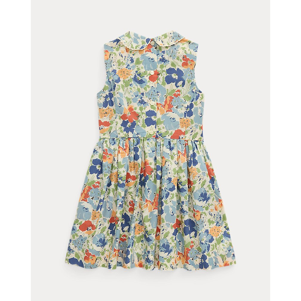 'Floral Cotton Poplin Dress' pour Filles