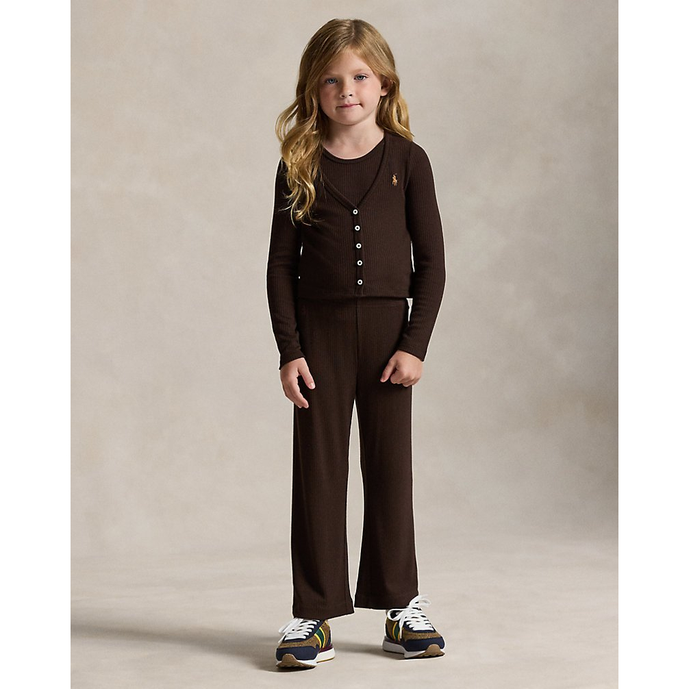 'Ribbed Wide-Leg Pant' pour Filles