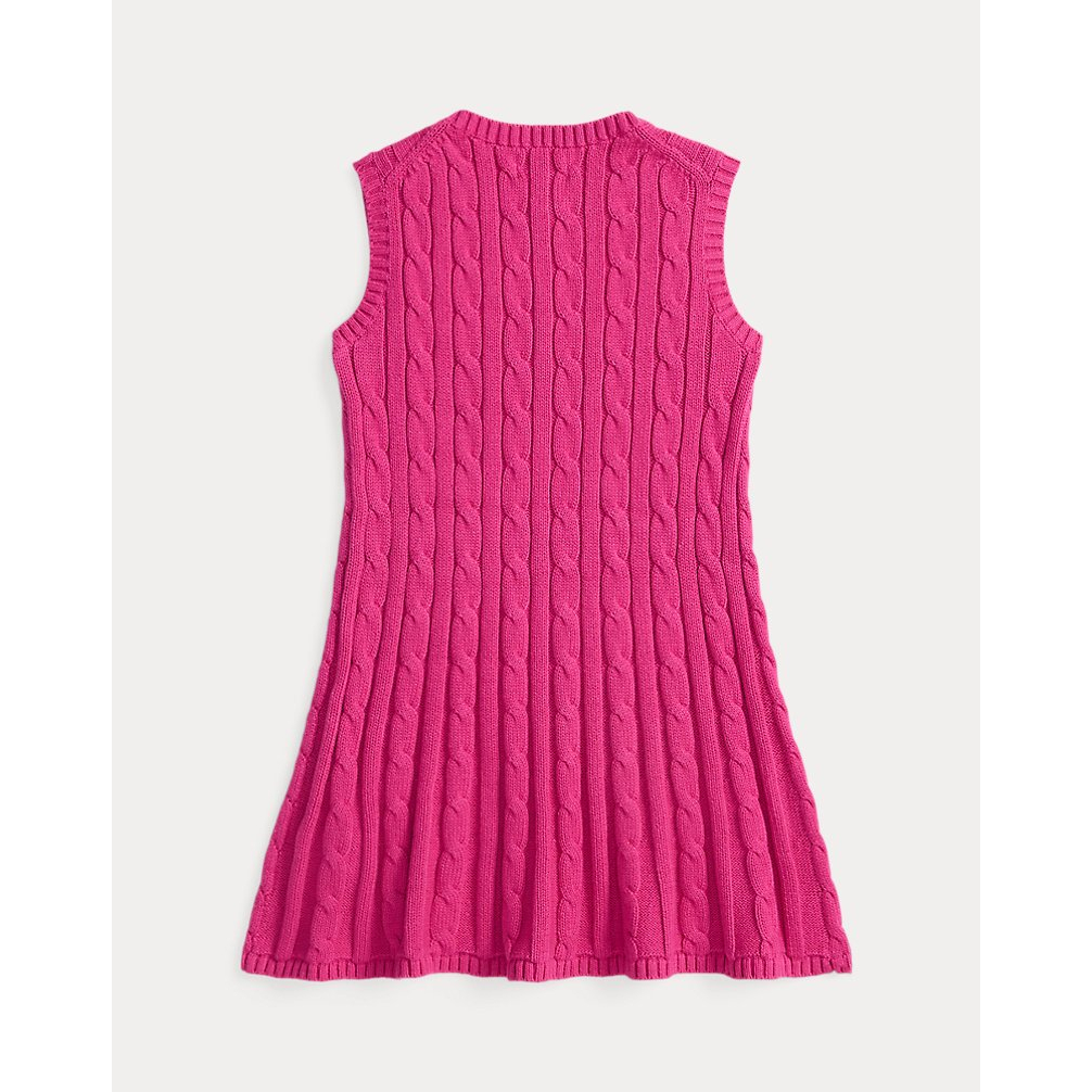 'Cable-Knit Cotton Sleeveless Dress' pour Filles