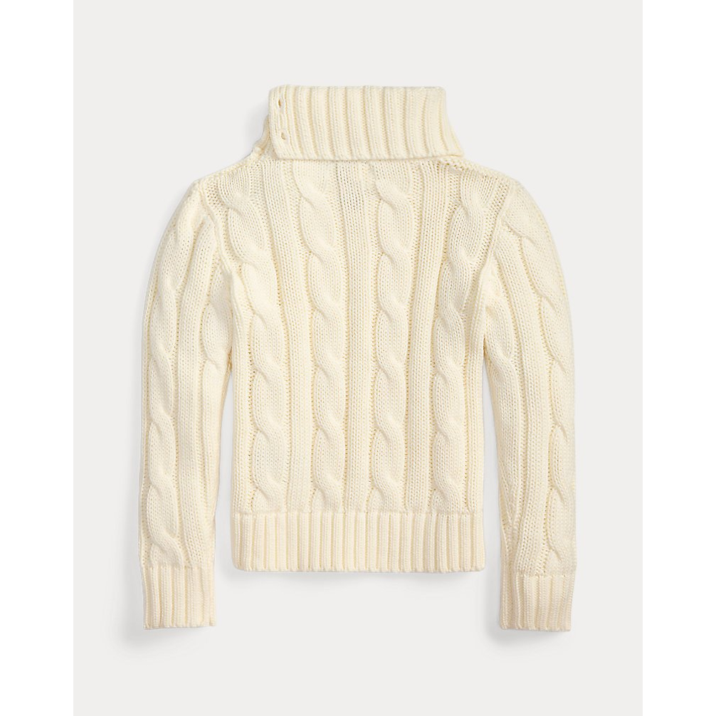 'Cable-Knit Cotton Turtleneck Sweater' pour Filles