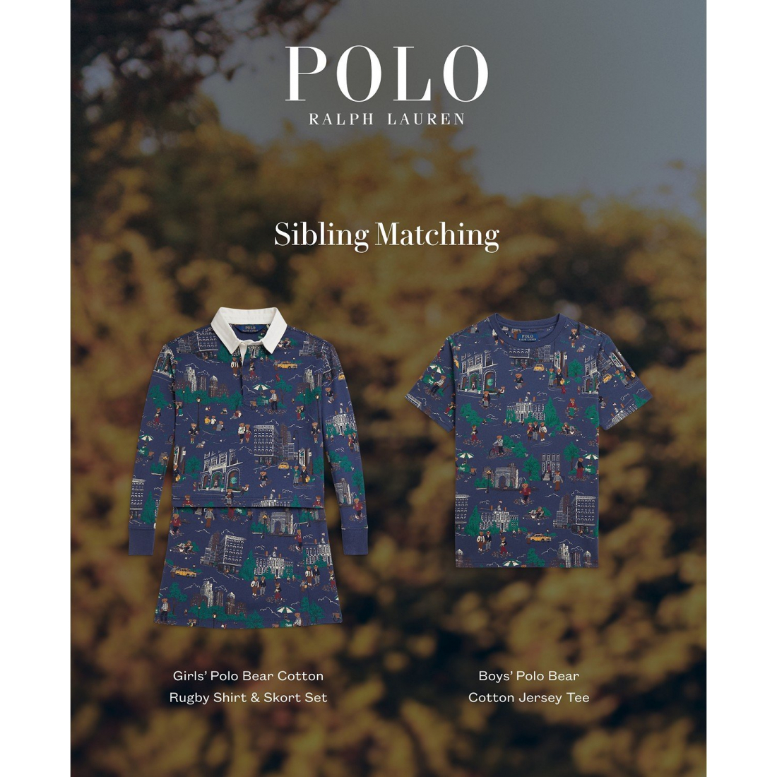 'Polo Bear Cotton Jersey T-Shirt' pour Garçons