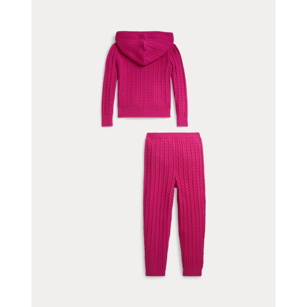 'Mini-Cable Full-Zip Hoodie & Pant Set' pour Filles