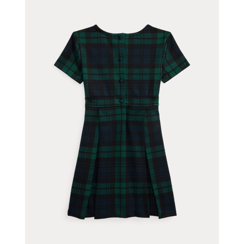 'Plaid Pleated Ponte Dress' pour Filles