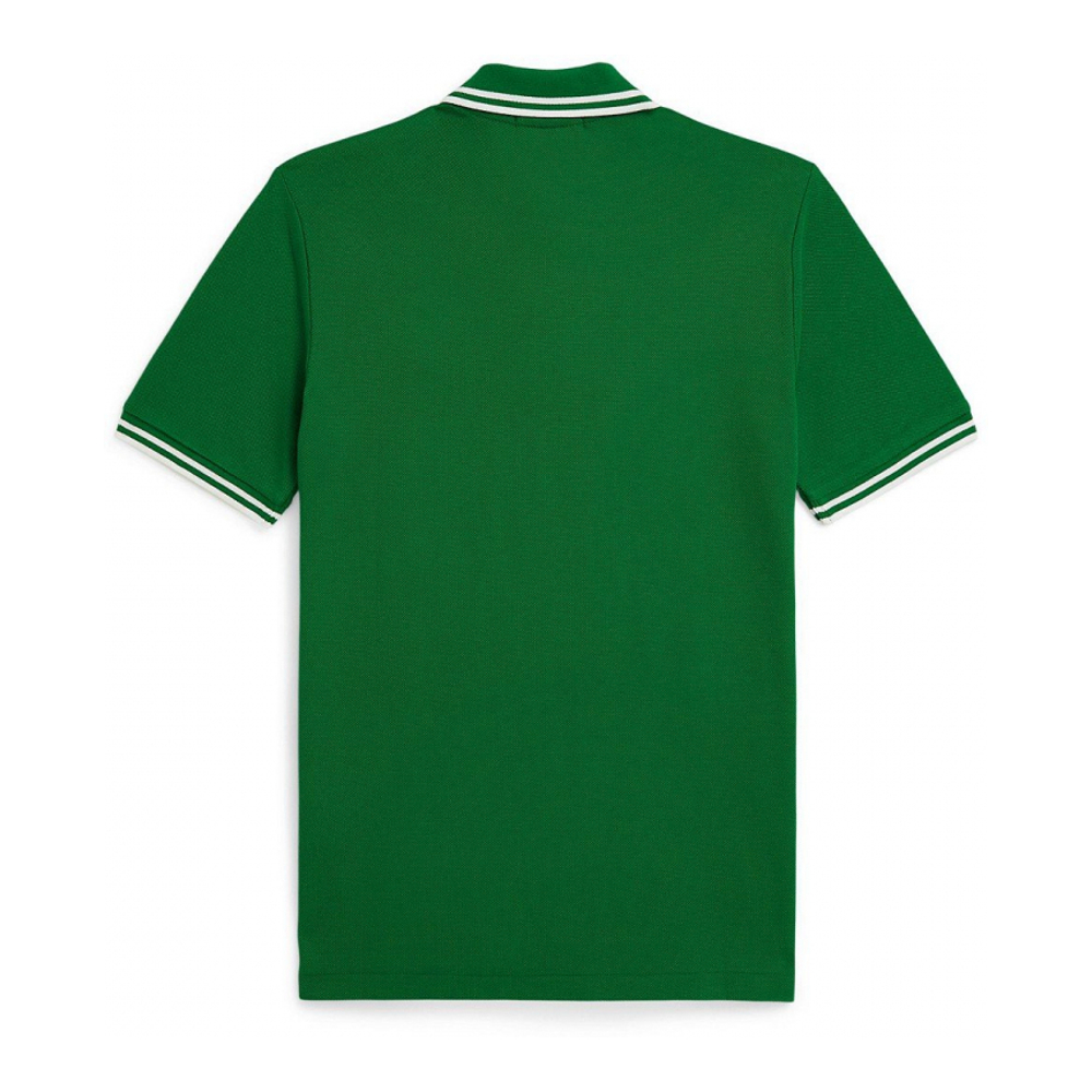'Logo Cotton Mesh Polo Shirt' pour Garçons