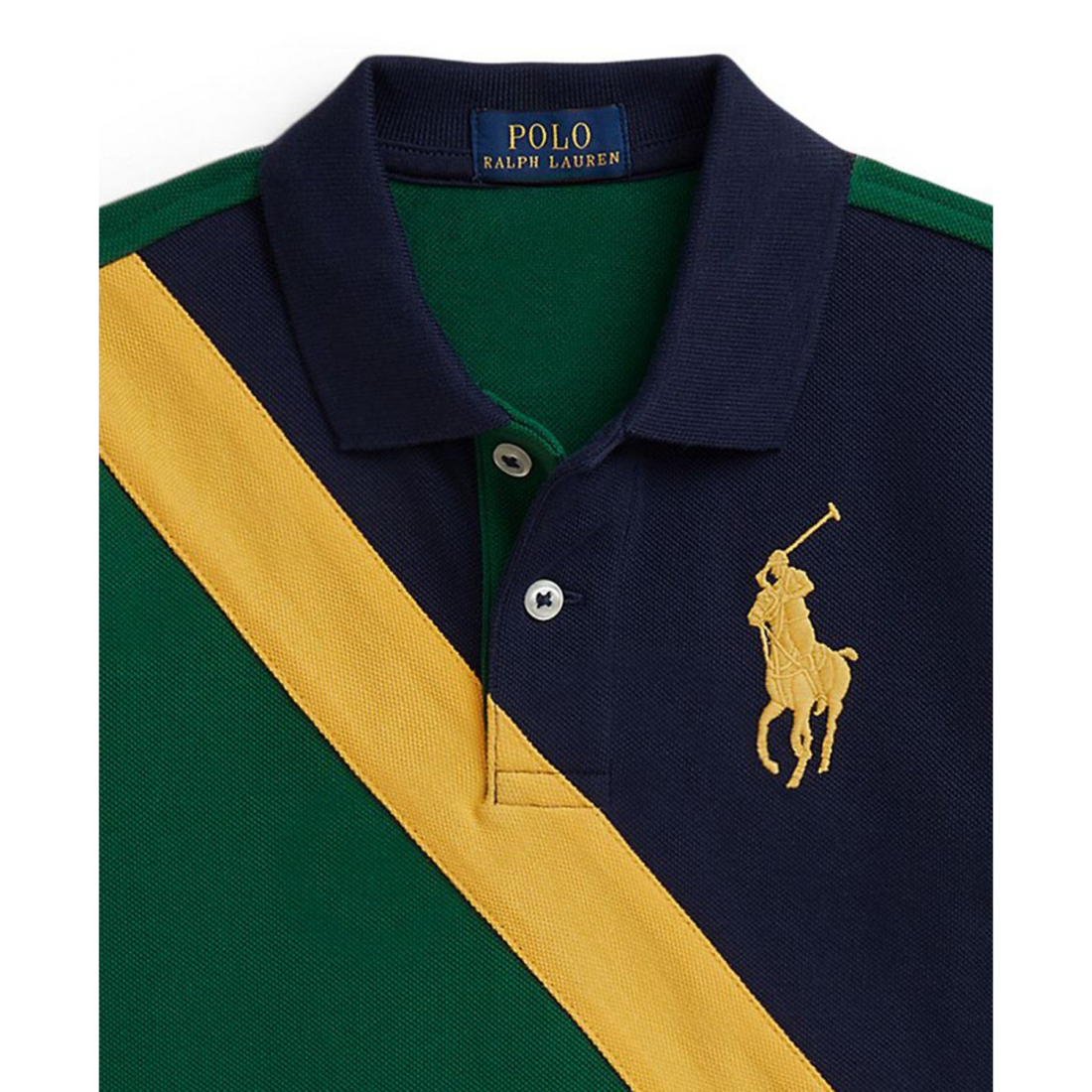 'Striped Poplin Polo Shirt' pour Garçons