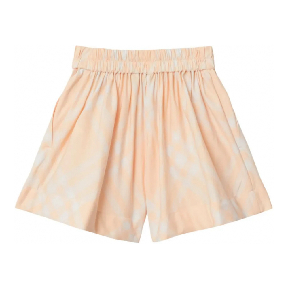 Short 'Check-Print' pour Filles