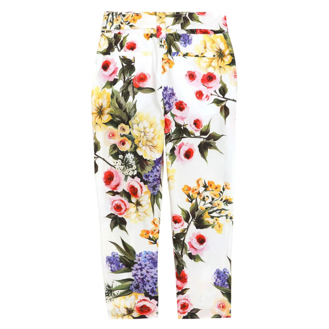 Pantalon 'Floral-Print Straight-Leg' pour Filles