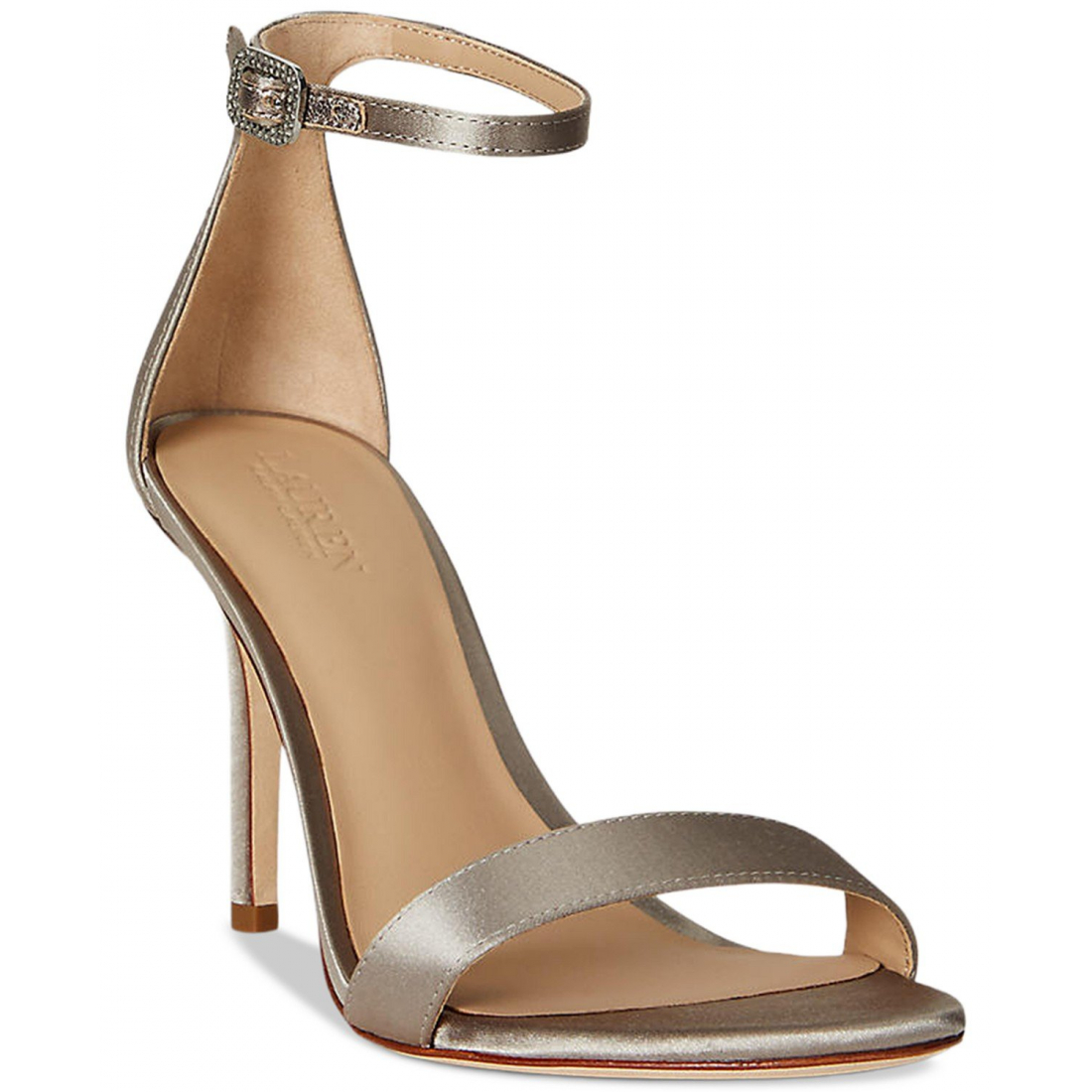 'Allie Pavé-Buckle Satin Sandals' pour Femmes